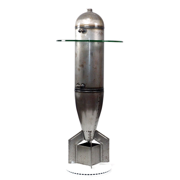 1960's MK-15 Mod 4 USA Navy Military Raw Practice Bomb Martini Side Office Table